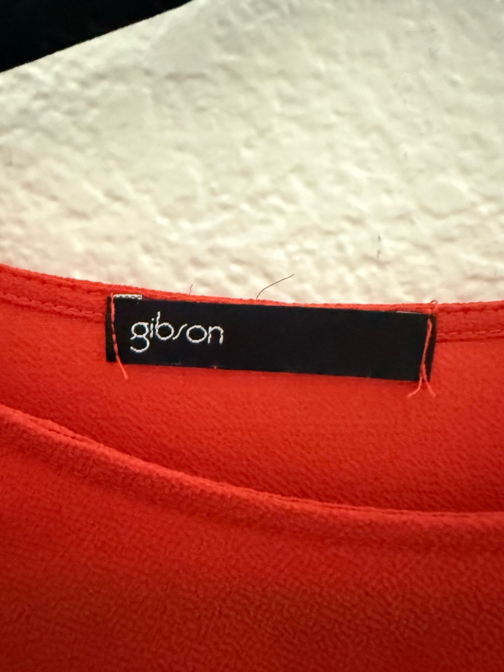 Gibson Bright Red Ruffle-Hem Blouse - Picture 3 of 3
